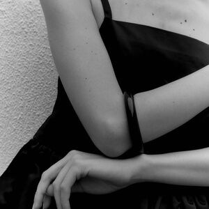 NEW Shannon Bond Selene black glass bangle